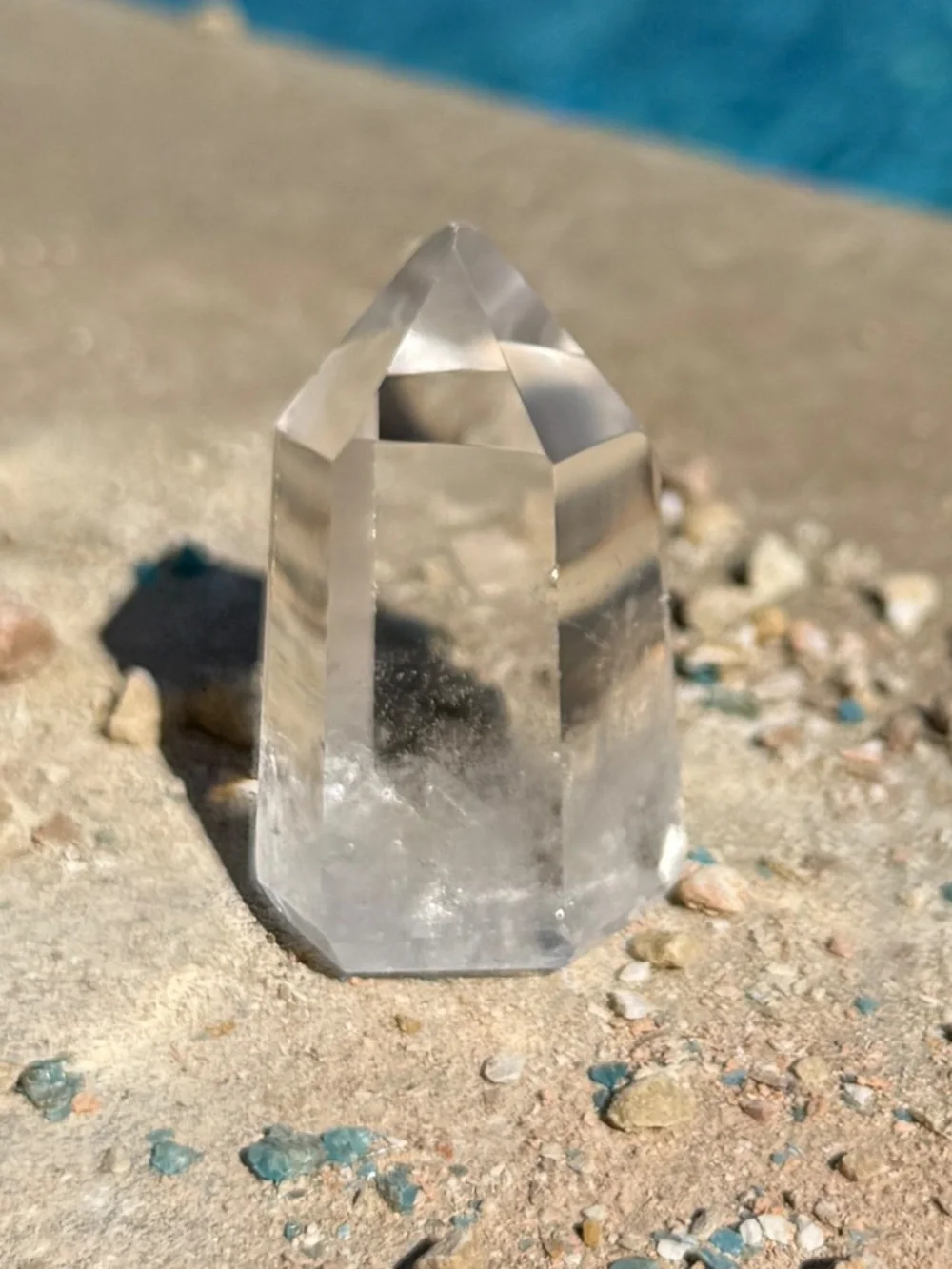 Russian High Polished Clear Quartz Tower Point Crystal